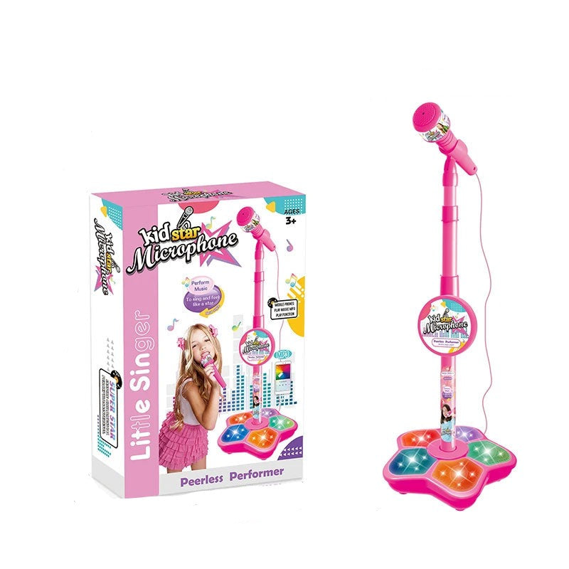 Karaoke Music Instrument Microphone Toy with Stand