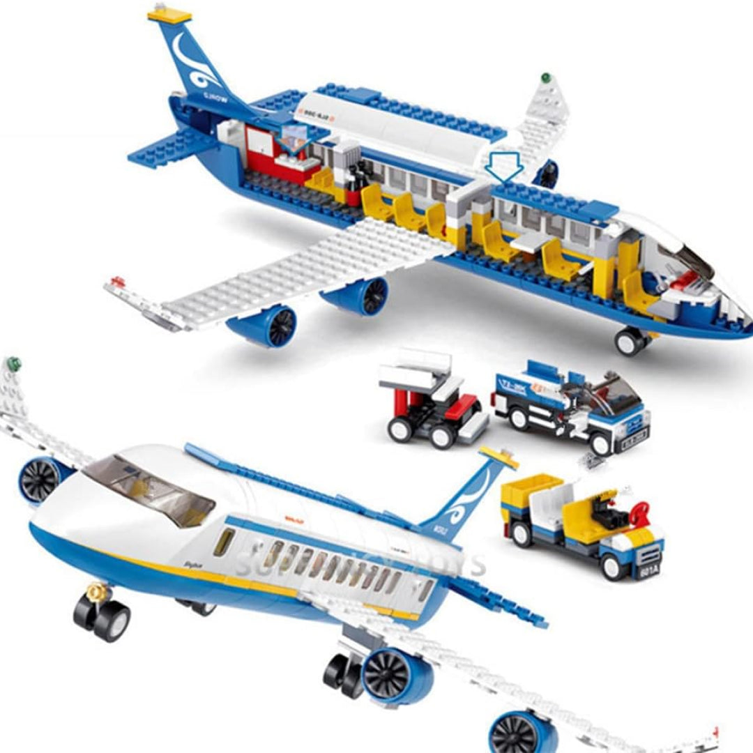 Educational City Cargo Aircraft Building Blocks Set Toy