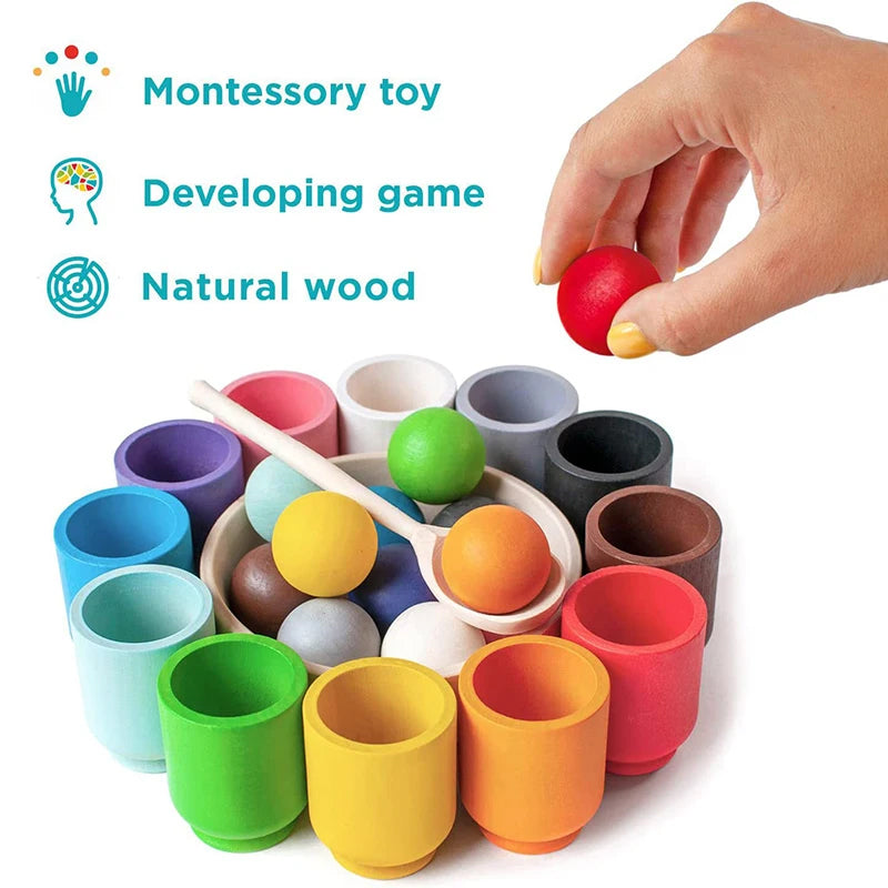 Rainbow Ball Sorting Educational Toy For Kids