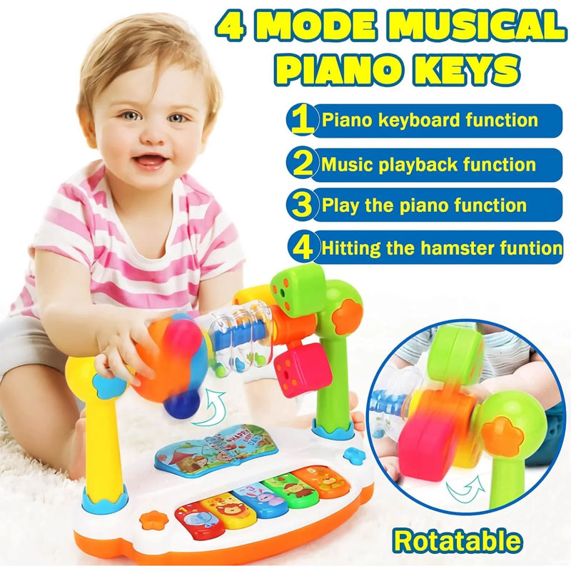 Rotating Music Piano With Light Sound Toy