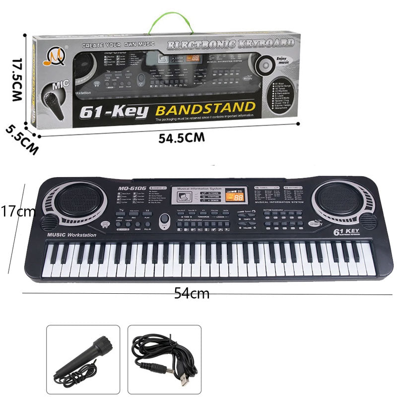 Electronic Piano Keyboard with Microphone