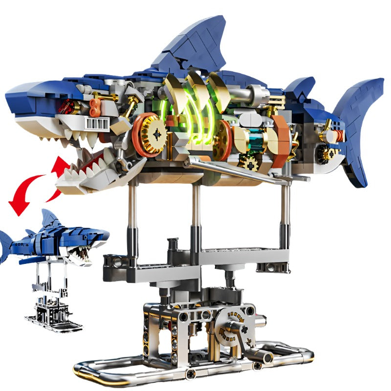 Mechanical Shark Sea Life Blocks Building Set For Kids