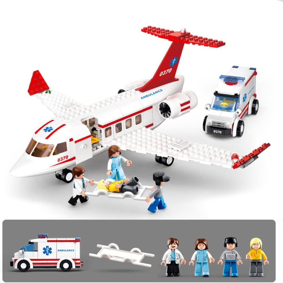 Educational City Cargo Aircraft Building Blocks Set Toy