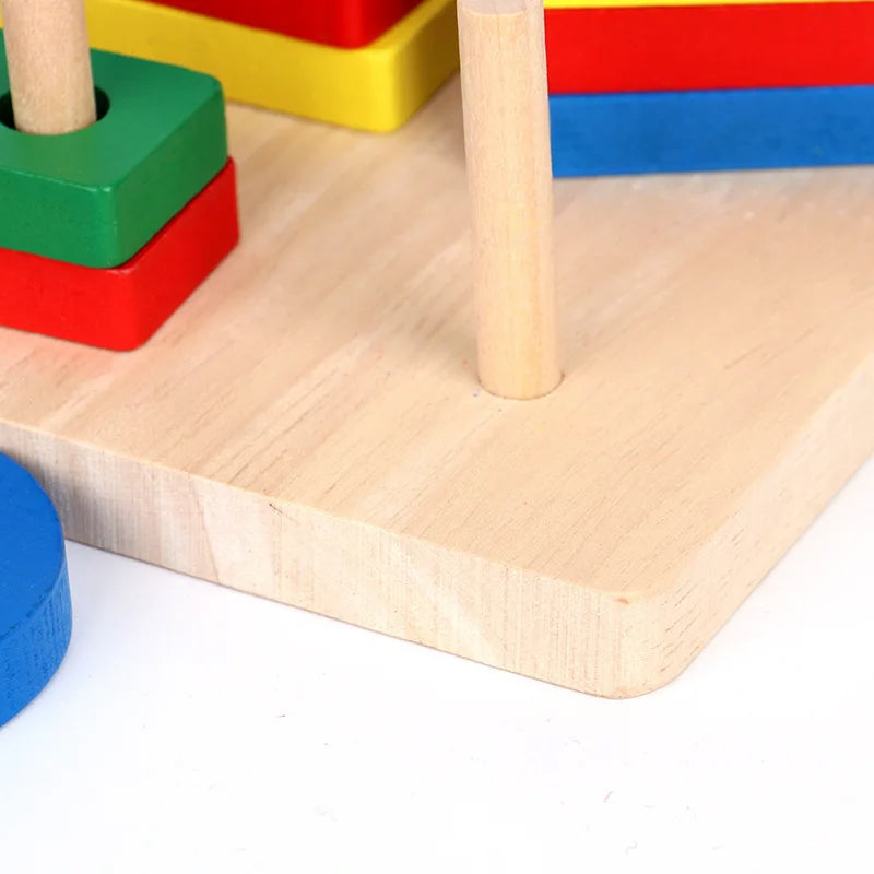 Montessori Wooden Shape Color Sorter Toddler Toy