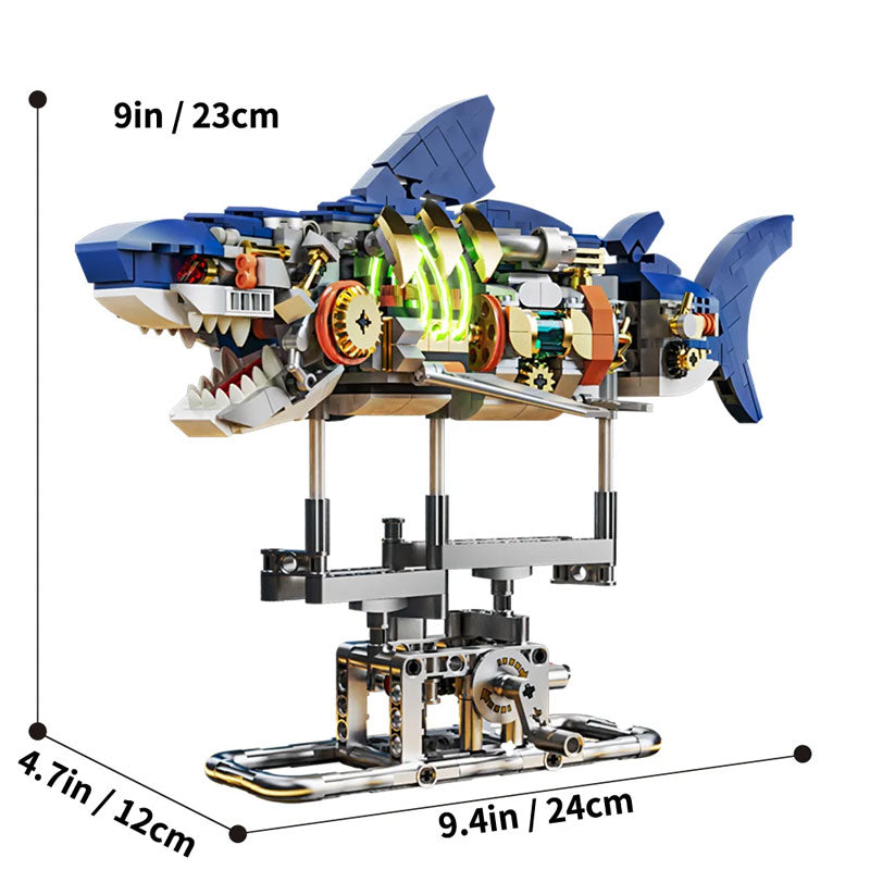 Mechanical Shark Sea Life Blocks Building Set For Kids