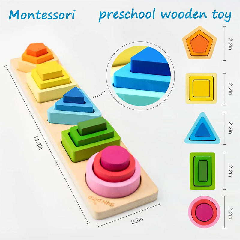 Wooden Shape Sorter Educational Toy For Children