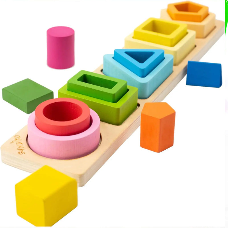 Wooden Shape Sorter Educational Toy For Children