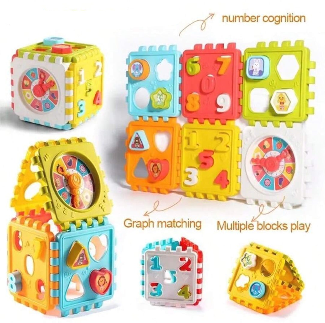 Hexahedron Shape Puzzle Building Block Domino Set