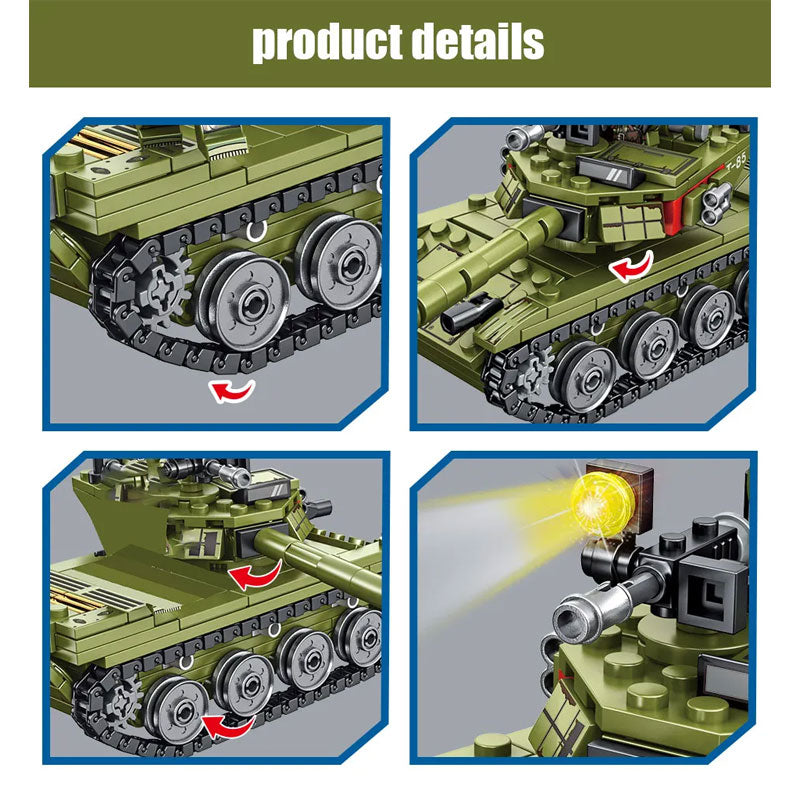 336-piece Military Tank Building Blocks Set