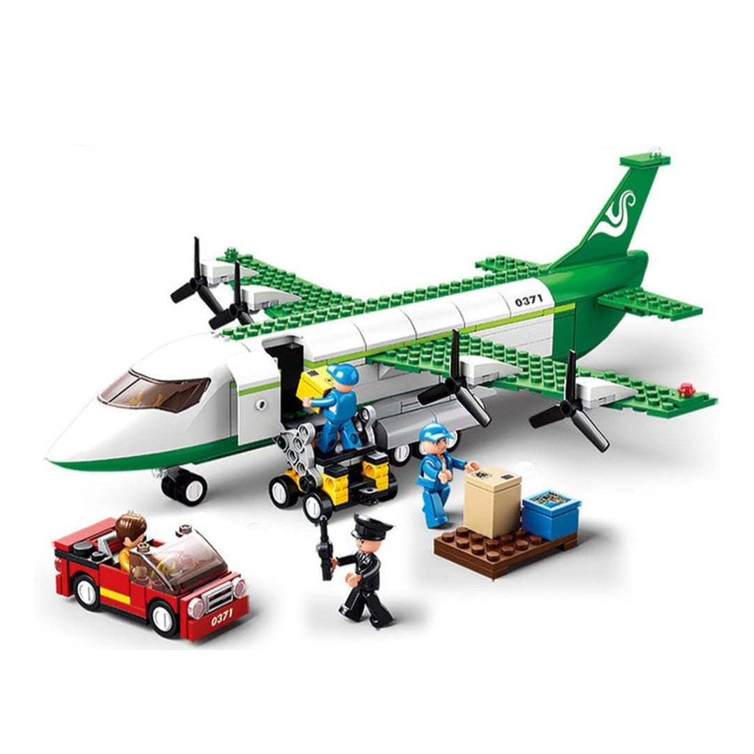 Educational City Cargo Aircraft Building Blocks Set Toy