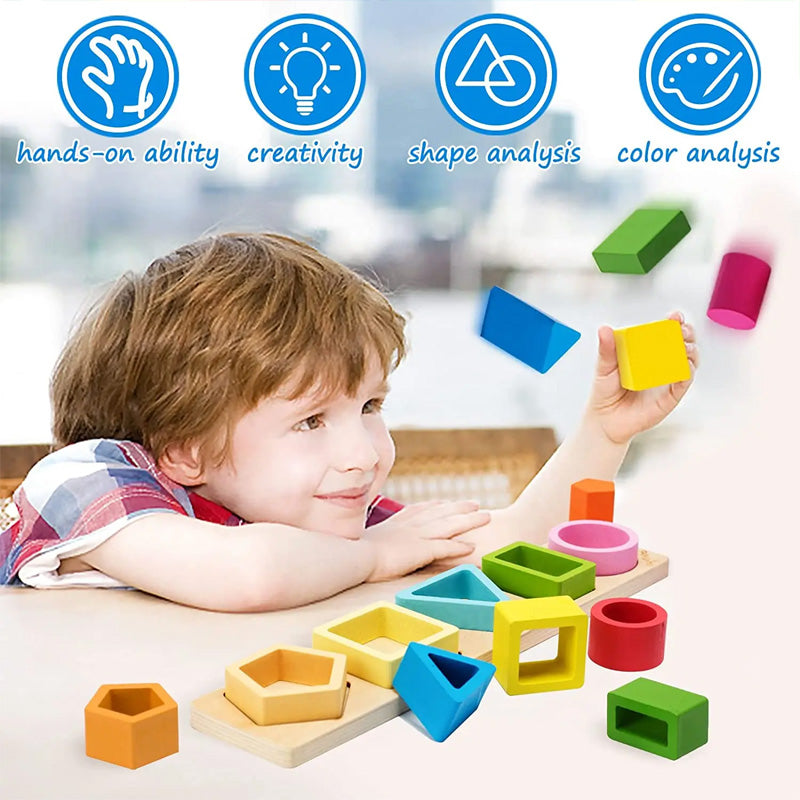 Wooden Shape Sorter Educational Toy For Children