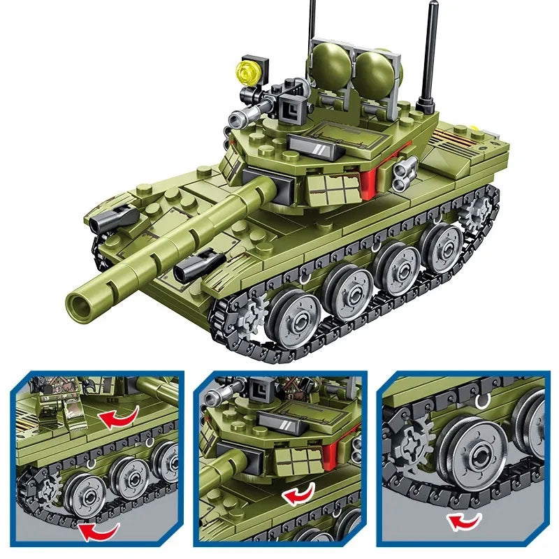 336-piece Military Tank Building Blocks Set