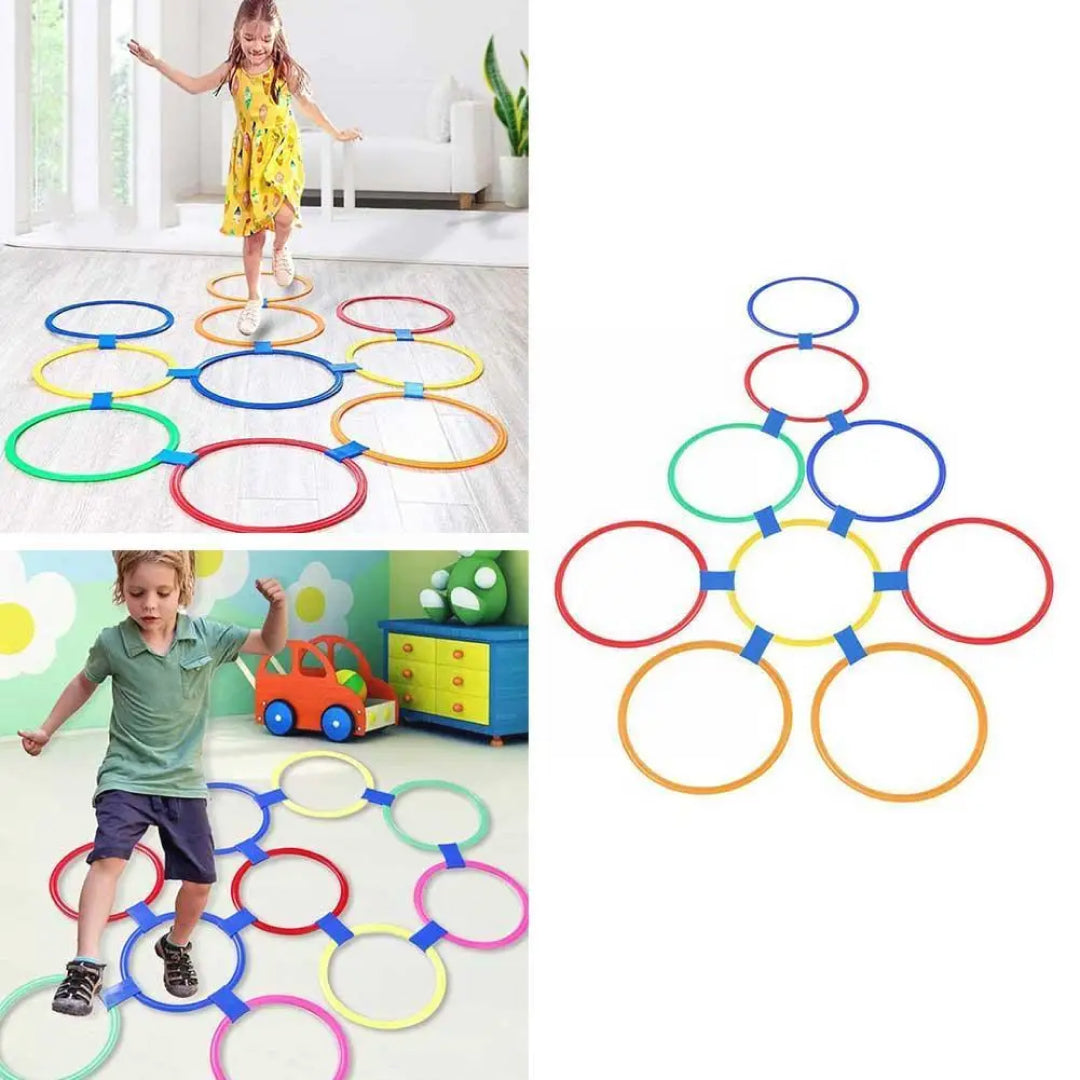 Hopscotch Ring Game Sensory Play Set for Kids