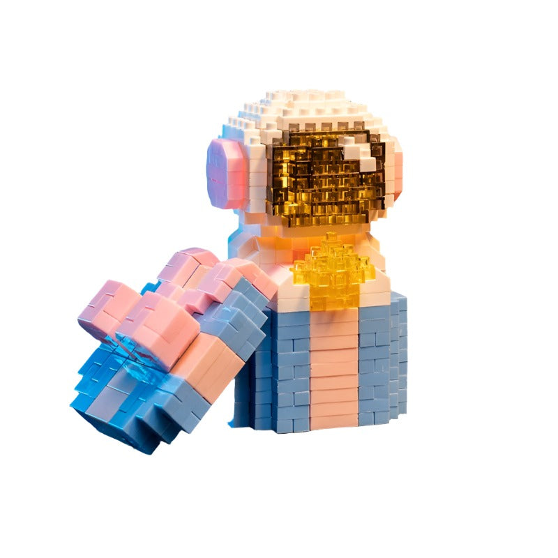 Glowing Astronaut Micro Building Blocks Toy Set For Kids