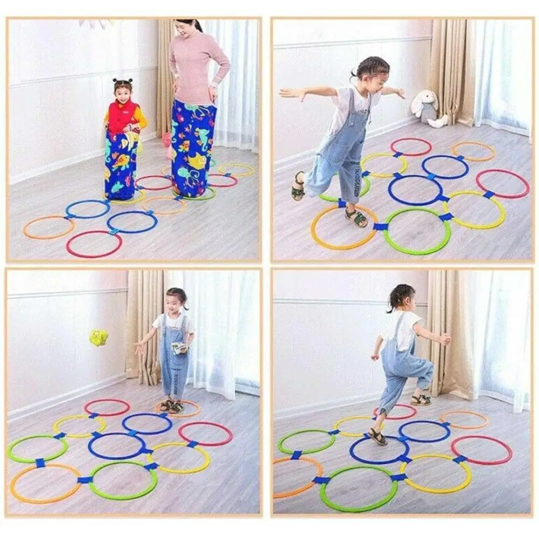 Hopscotch Ring Game Sensory Play Set for Kids