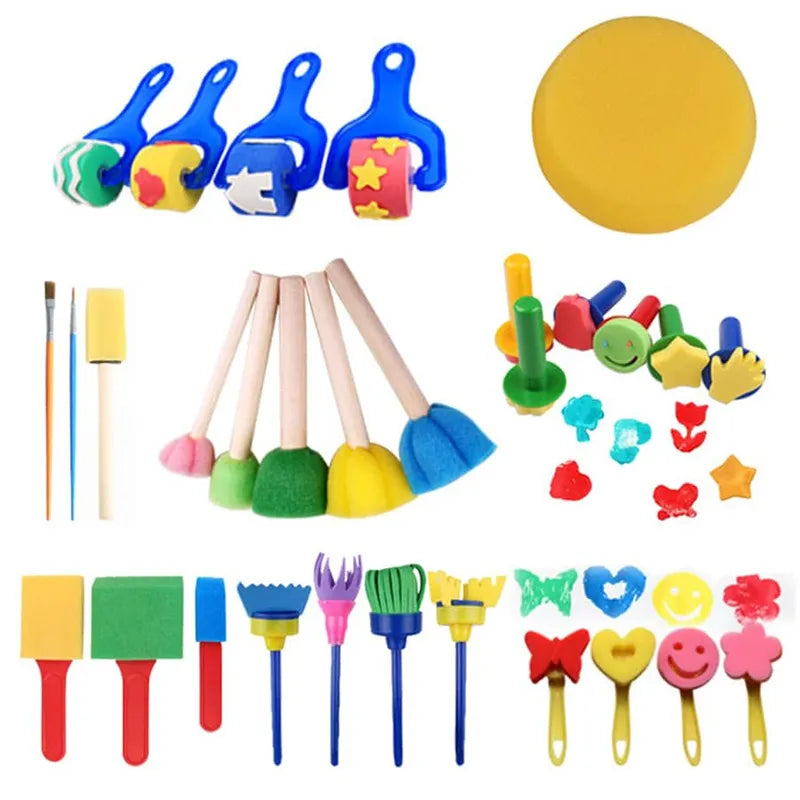 Graffiti Sponge Brush Set Creative Drawing Toys for Kids