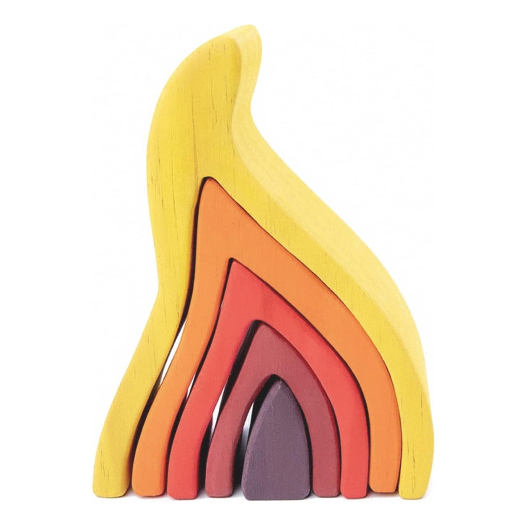 Rainbow Wooden Stacking Fire Nesting Blocks