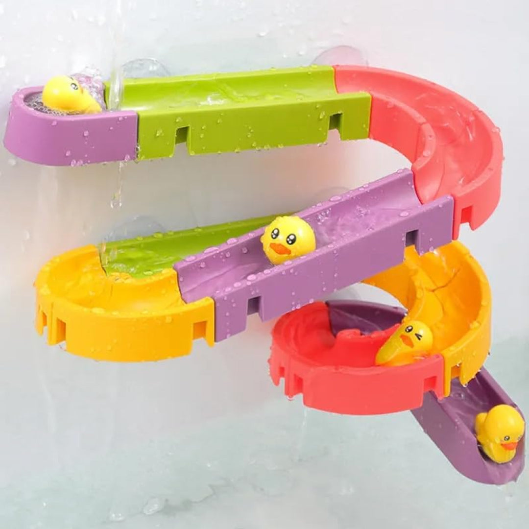 Duck Slide Suction Cup Bath Toy Set