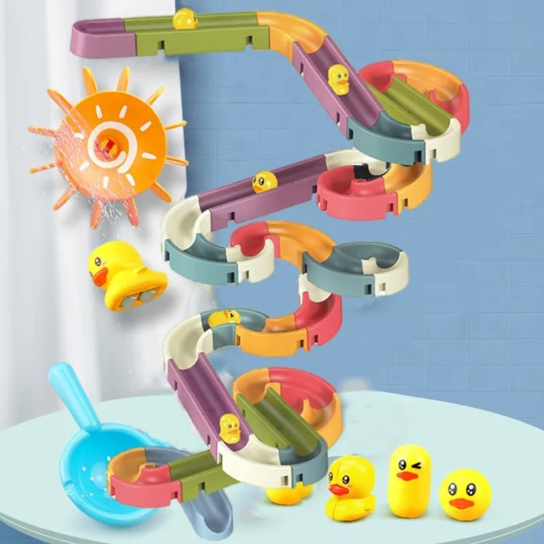 Duck Slide Suction Cup Bath Toy Set