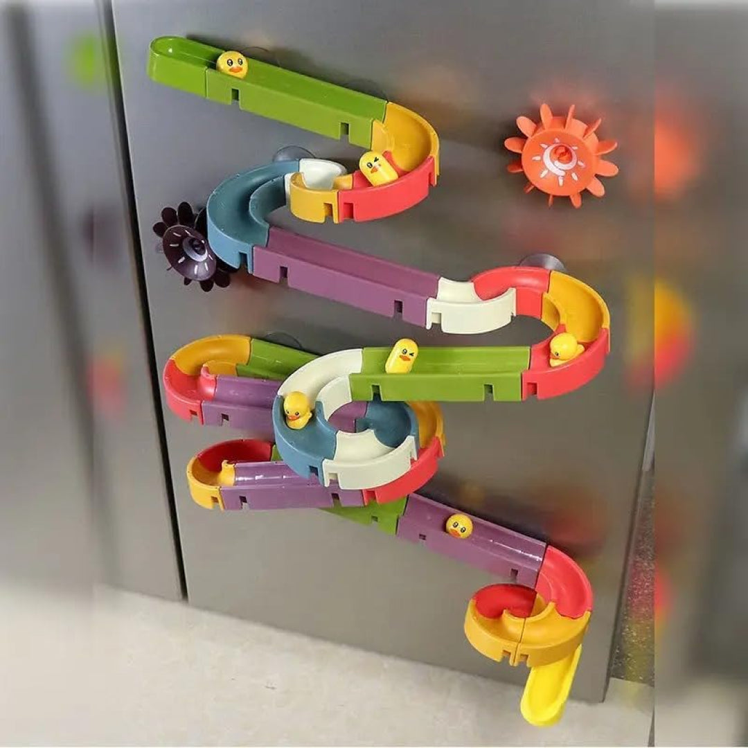 Duck Slide Suction Cup Bath Toy Set