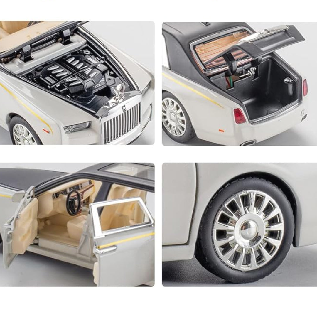 White Rolls Royce Phantom Diecast Model Vehicle Toy