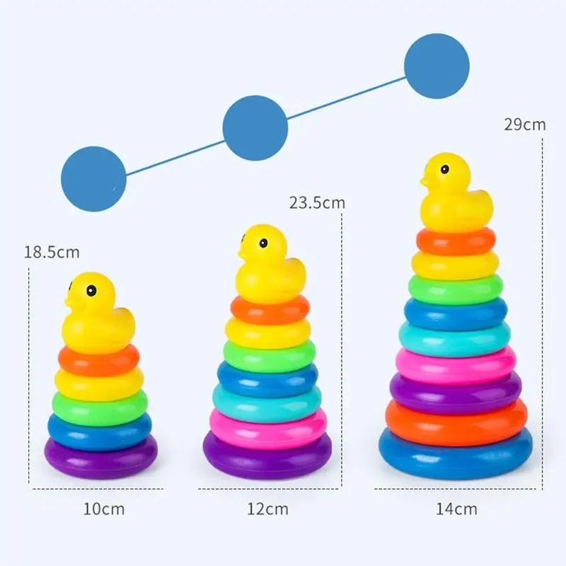 Educational Stacking Rainbow Duck Tower Indoor Game