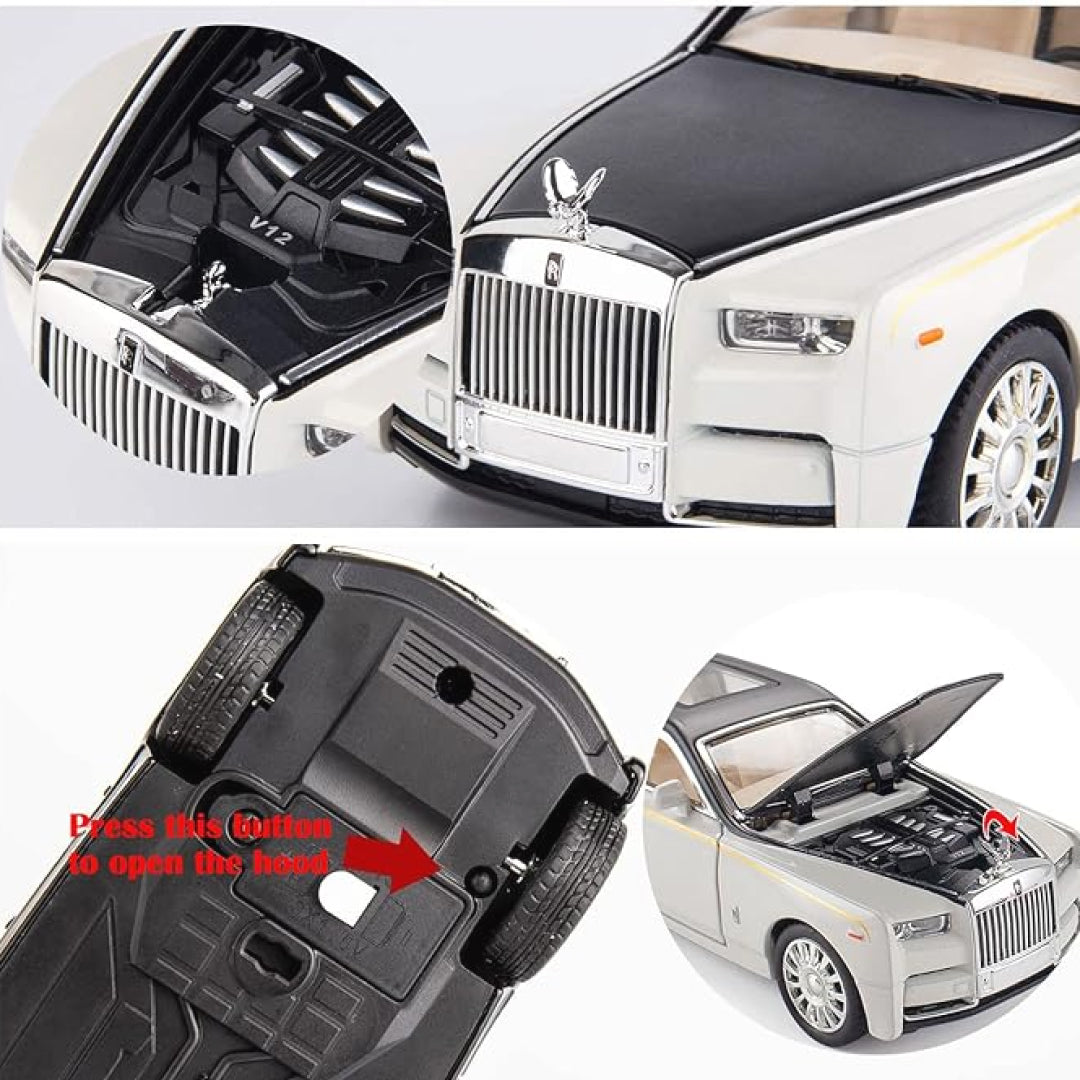 White Rolls Royce Phantom Diecast Model Vehicle Toy