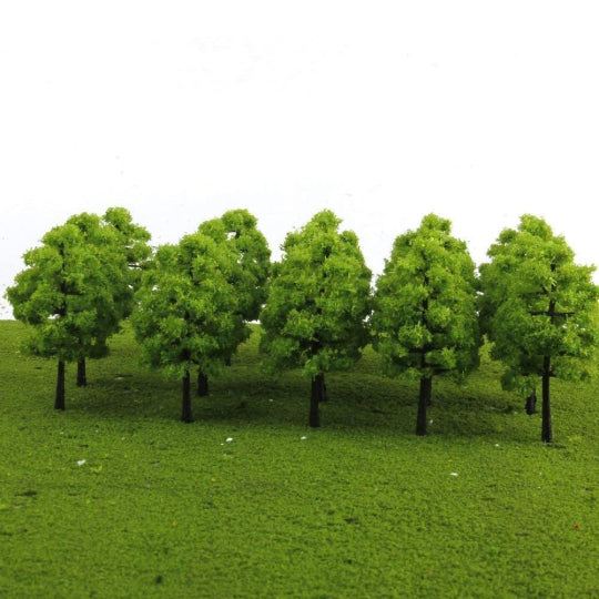 Miniature Railroad Landscape Plastic Tree Model Set For Kids