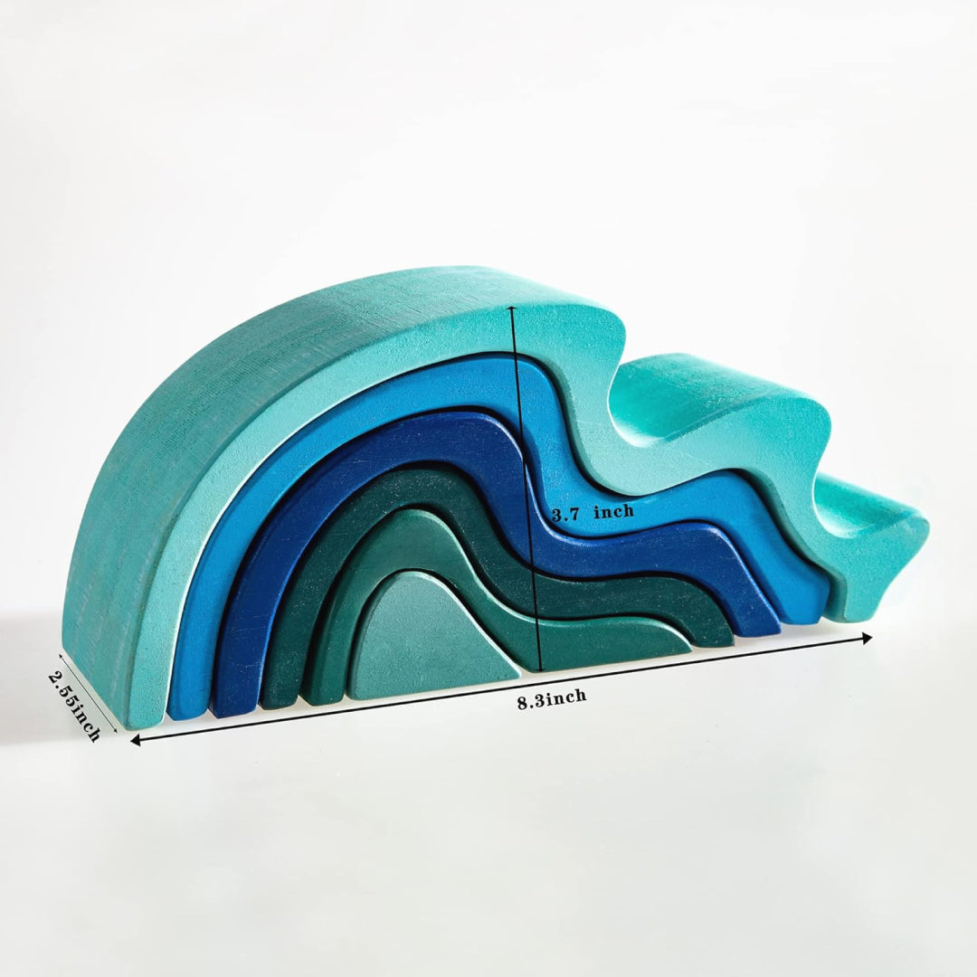 Wooden Waterwaves Rainbow Stacking Toy