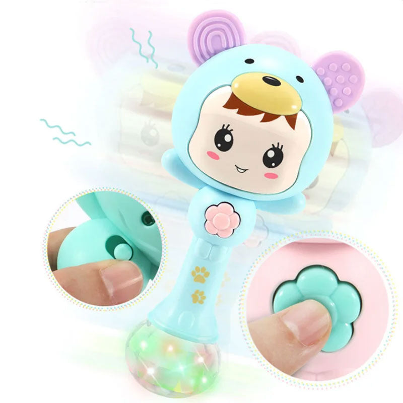 LED Light Baby Rattle Musical Hand Toy For Toddlers