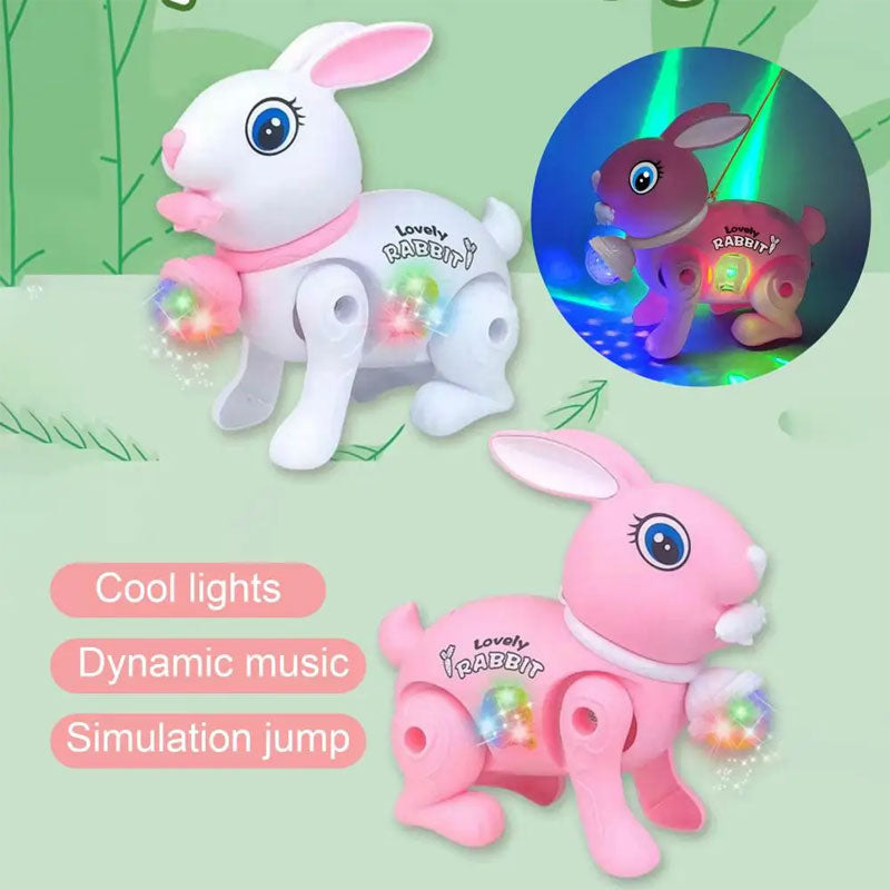 Lovely Luminescent Rabbit Electronic Walking Toy For kids