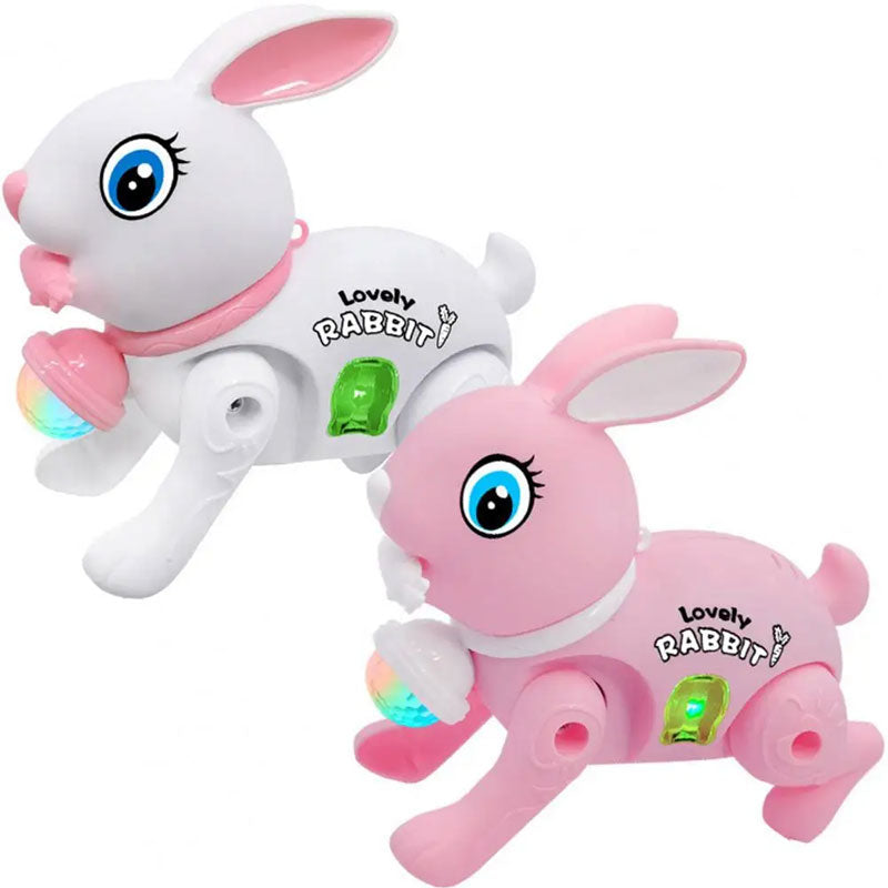 Lovely Luminescent Rabbit Electronic Walking Toy For kids