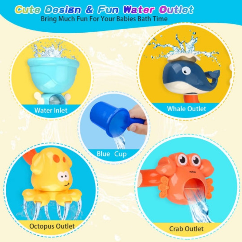 Fun Tub Bath Pipes Toys for Toddlers & Kids