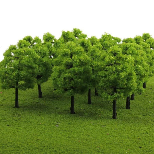 Miniature Railroad Landscape Plastic Tree Model Set For Kids