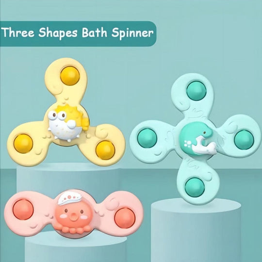 Baby Bath Suction Cup Spinners Toys Set