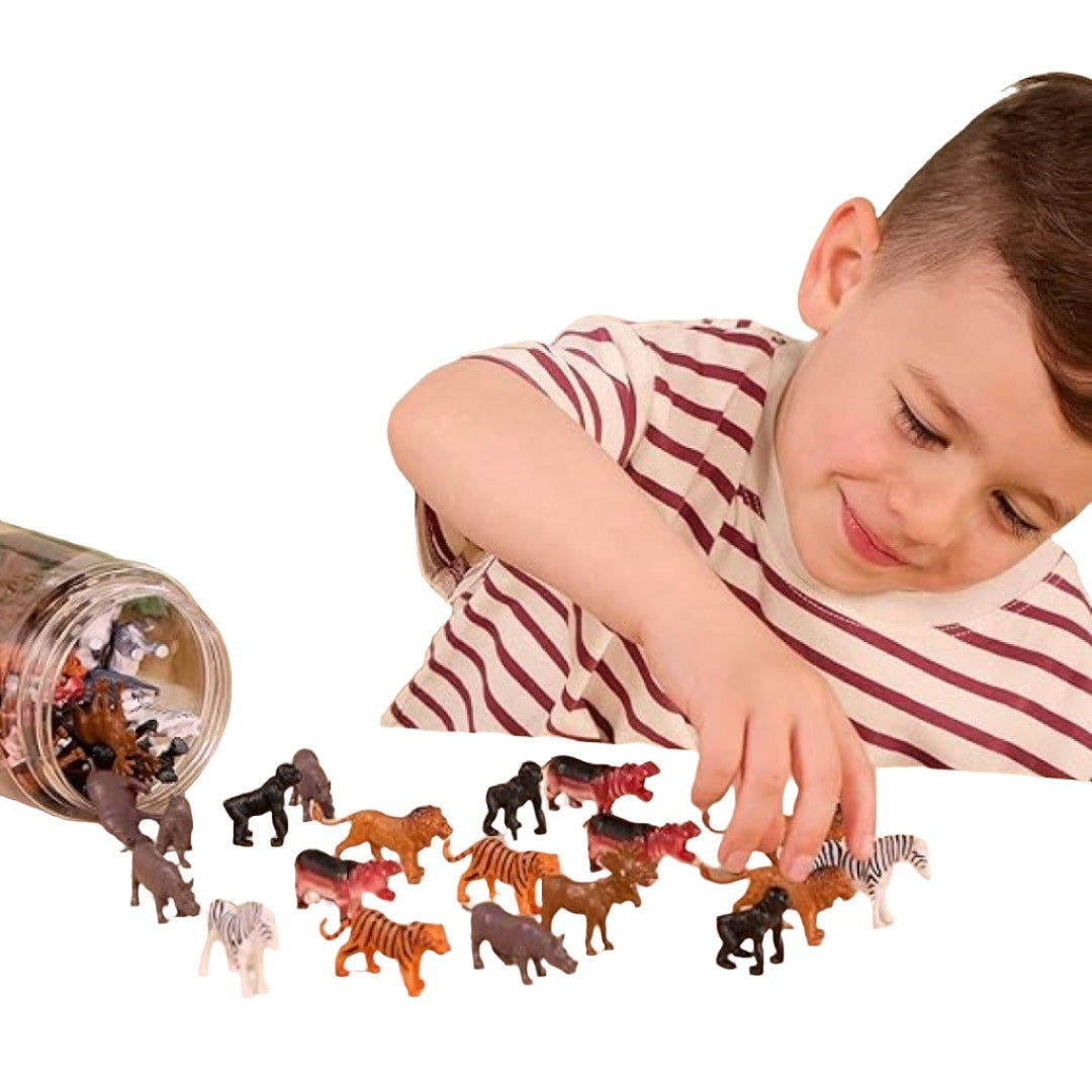 60 Pcs Wild Mini Creature Animal Figure Toys For Kids