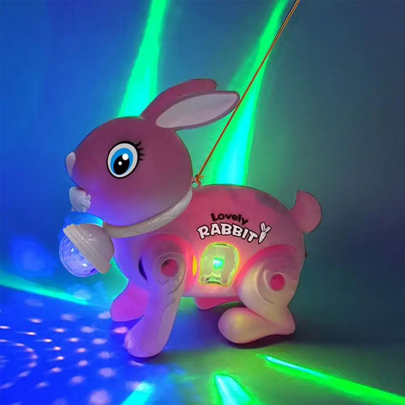 Lovely Luminescent Rabbit Electronic Walking Toy For kids