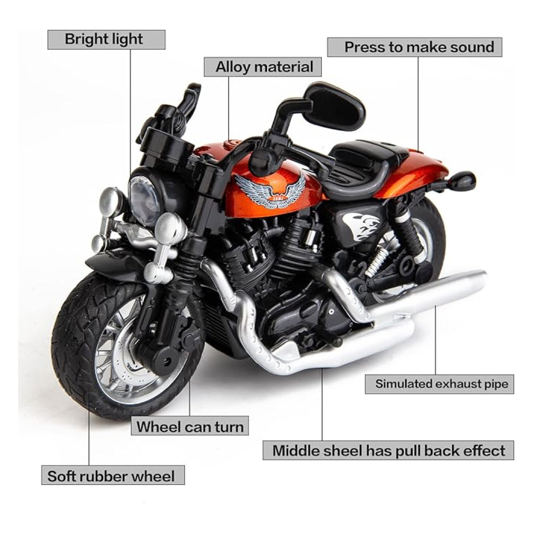 Harley Pull Back with Sound and Light Motorcycle Vehicle Toy