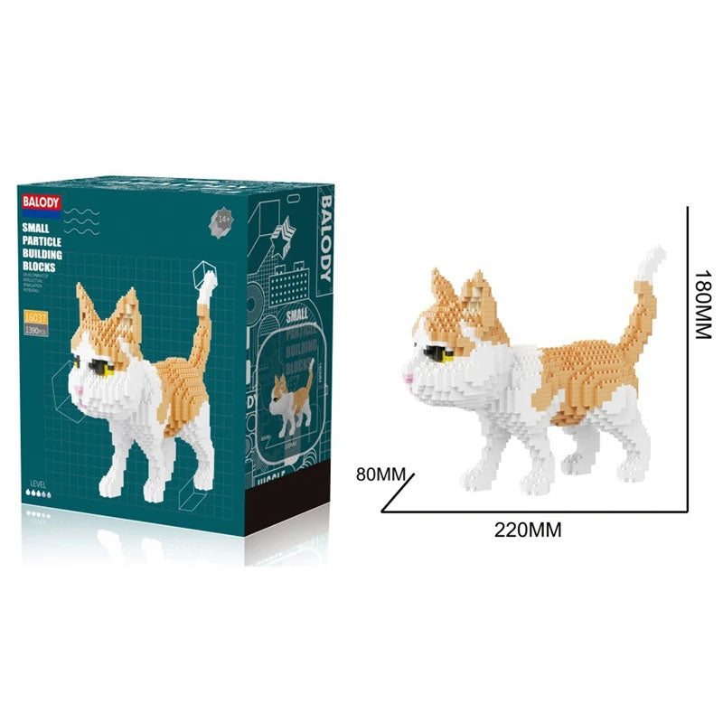 Educational Creative Pet Dog and Cat Building Blocks Toy