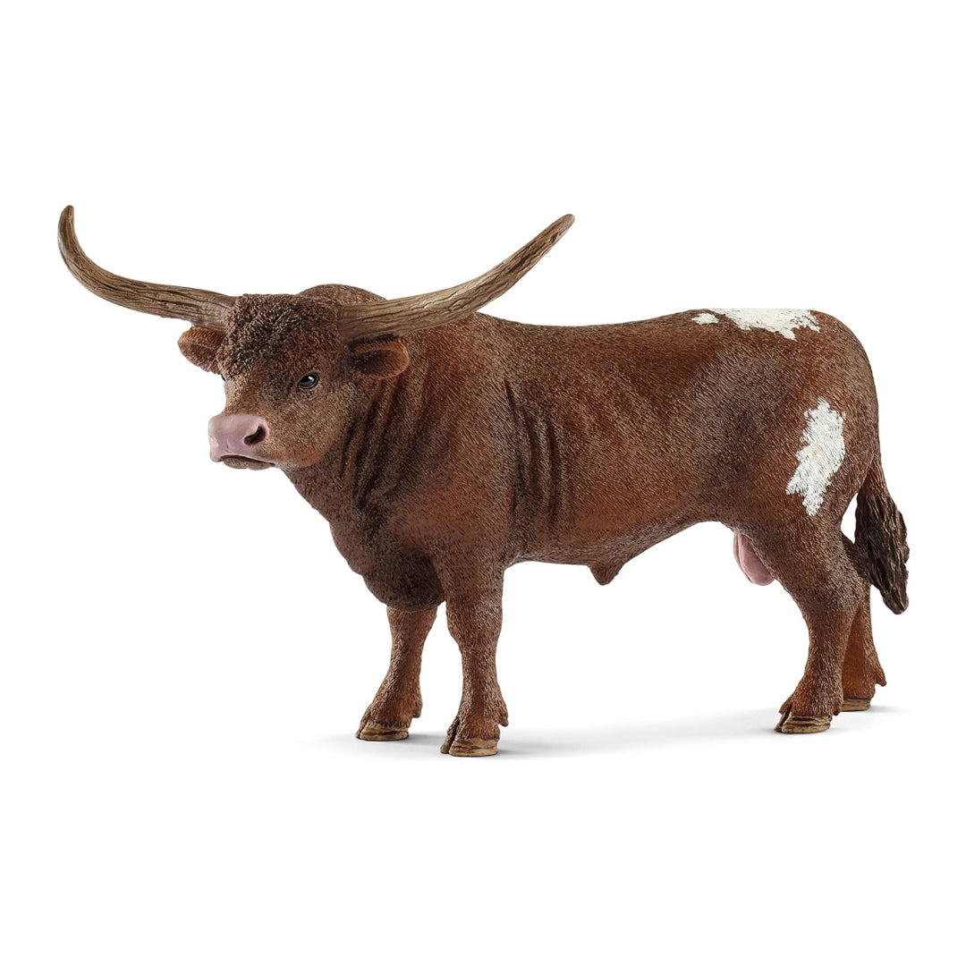 Realistic Longhorn Bull Animal Figure Toy For Kids