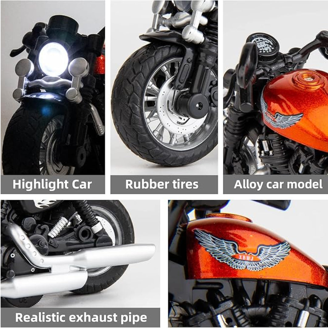 Harley Pull Back with Sound and Light Motorcycle Vehicle Toy