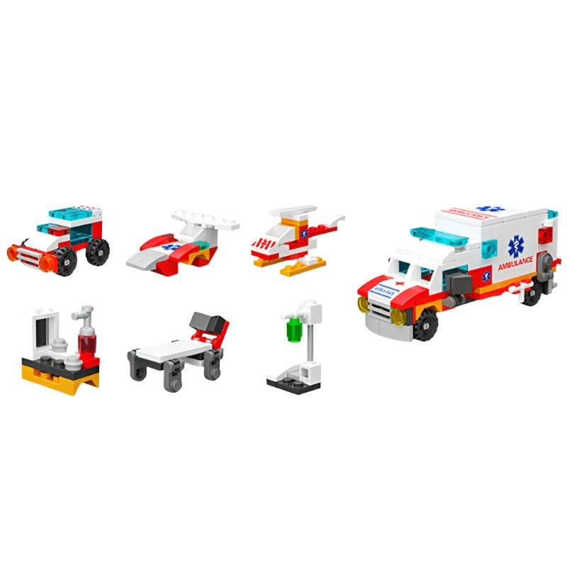 Ambulance & Rescue Vehicle Building Blocks Set Toys For Kids