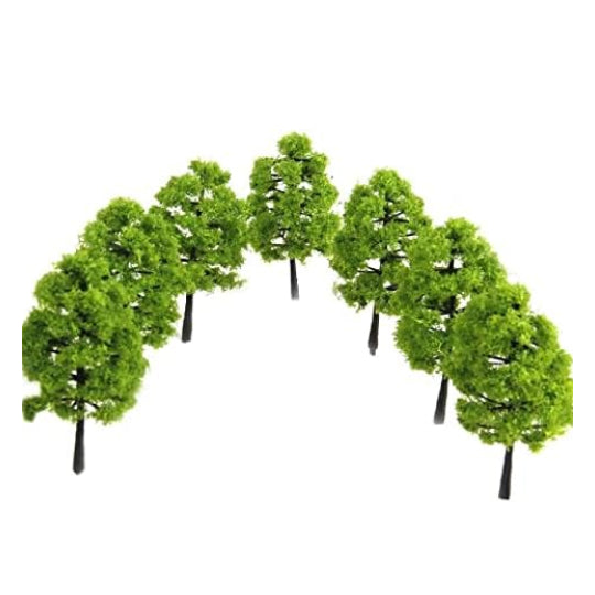 Miniature Railroad Landscape Plastic Tree Model Set For Kids