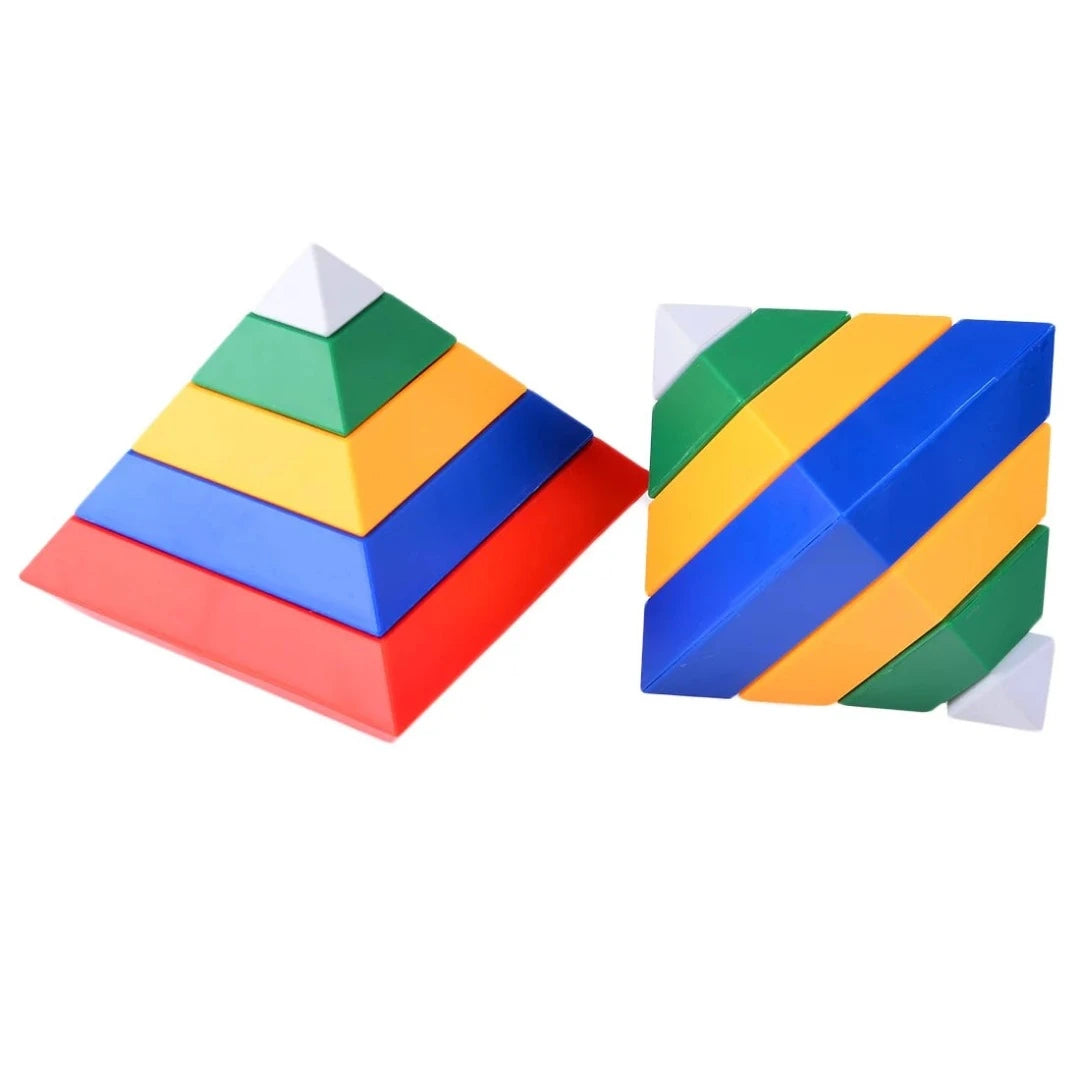 3D Pyramid Building Blocks Construction Set for Kids