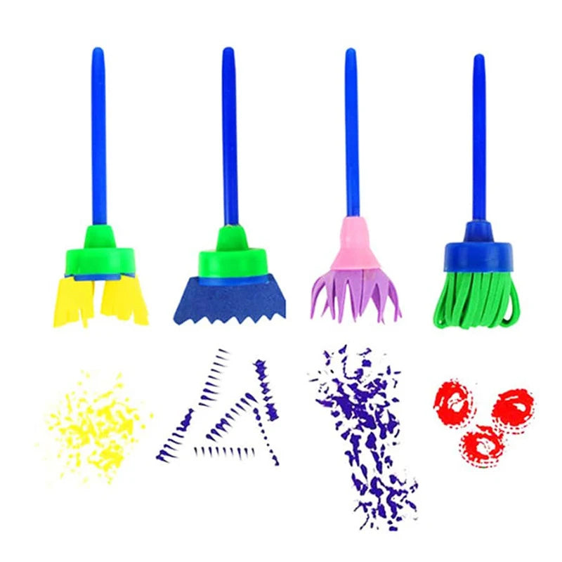 Graffiti Sponge Brush Set Creative Drawing Toys for Kids