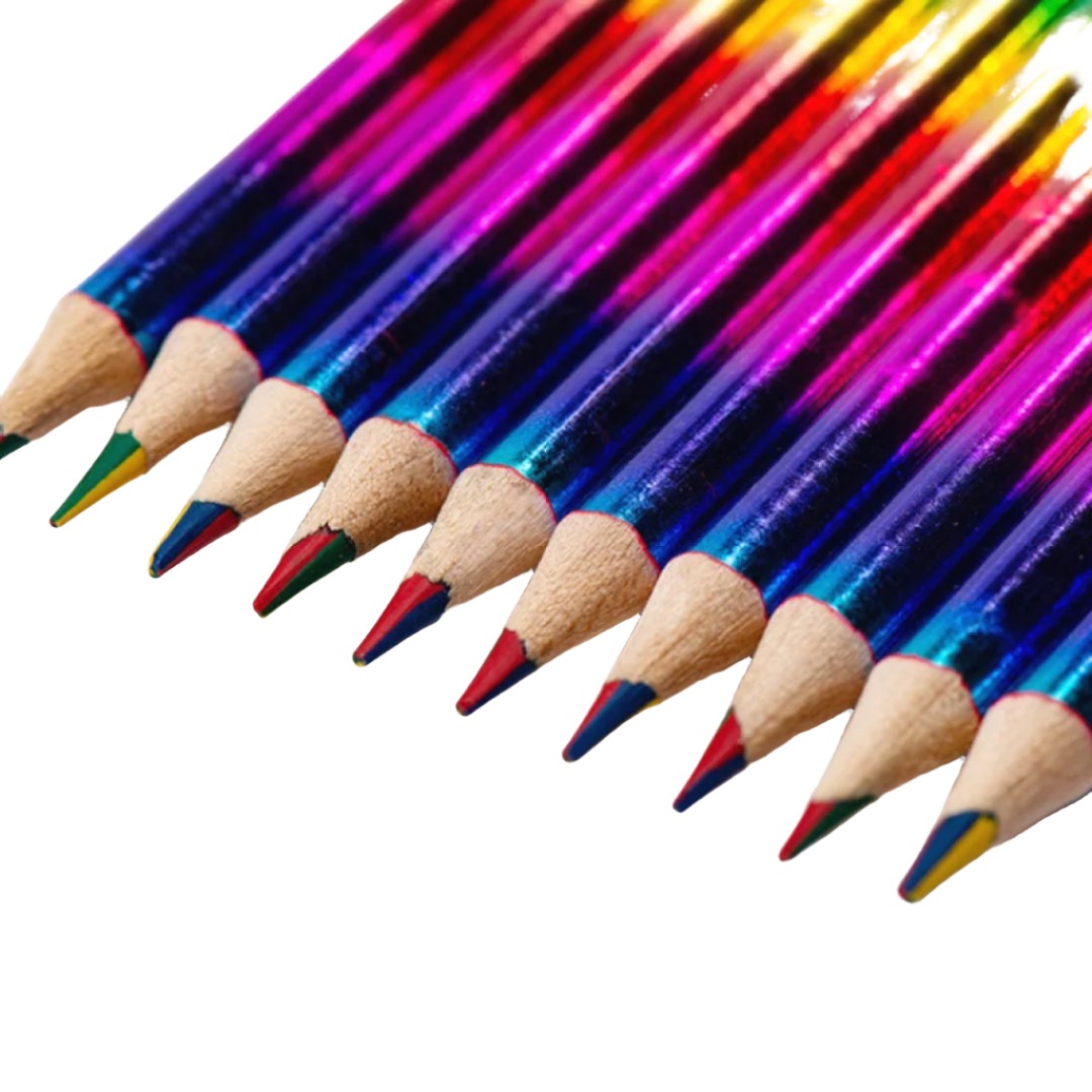 12 Piece Rainbow Pencils Drawing Crayons Set For Kids