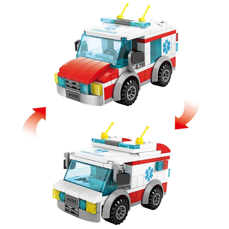 Hospital Rescue Medical Car Building Blocks Set For Kids