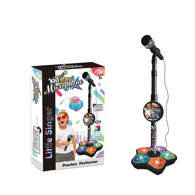 Karaoke Music Instrument Microphone Toy with Stand