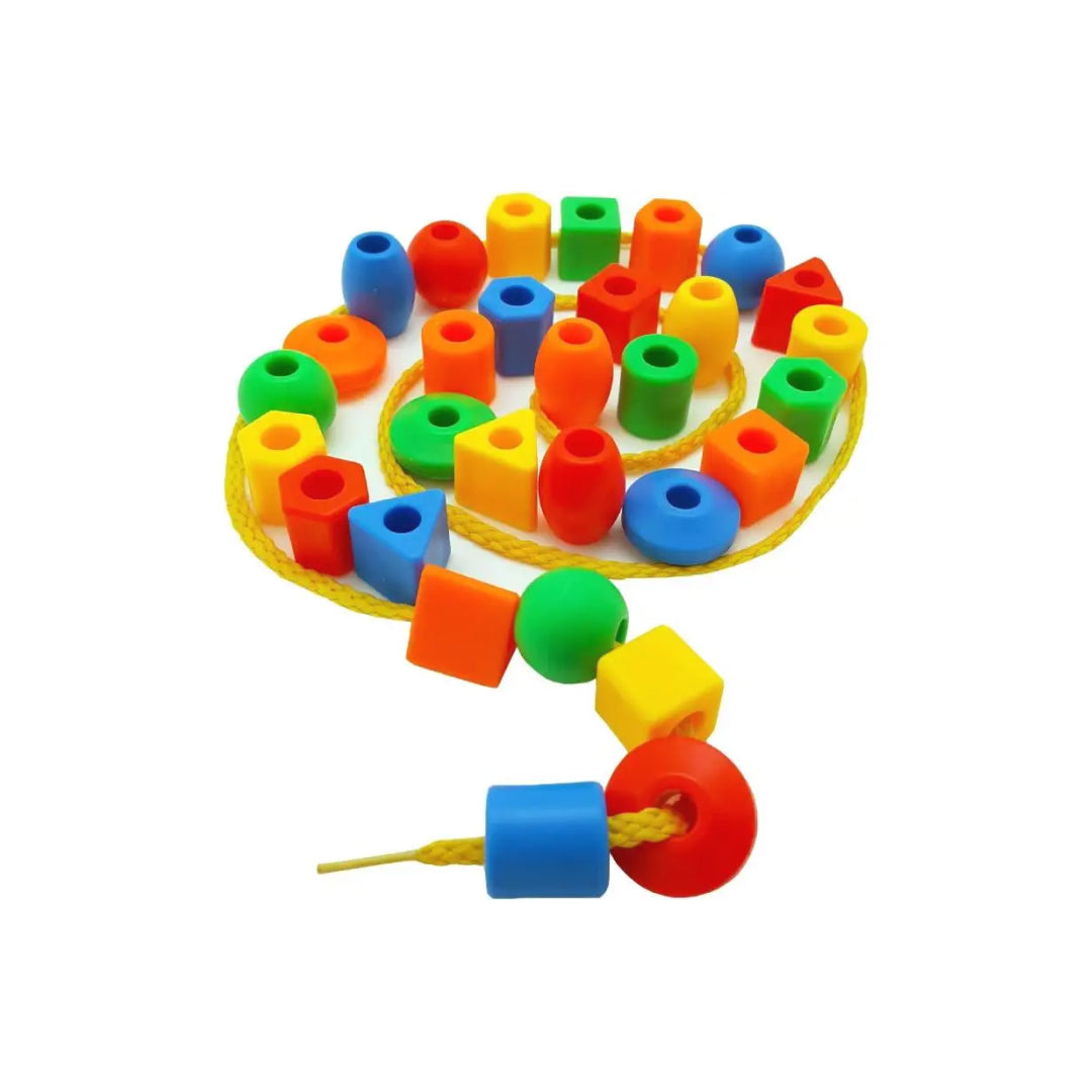 Educational Rainbow Lacing Beads Toy Set