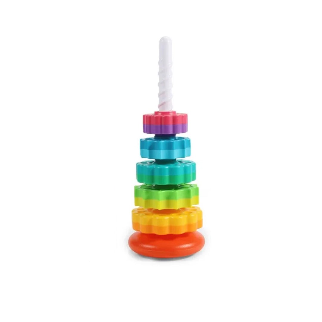 Rainbow Turret Stacking Music Color Nesting Ring Toy